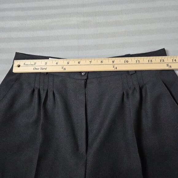 Vintage Mister Leonard Pants Womens 12 Black Wool Pleated Trousers High Rise - Picture 5 of 11